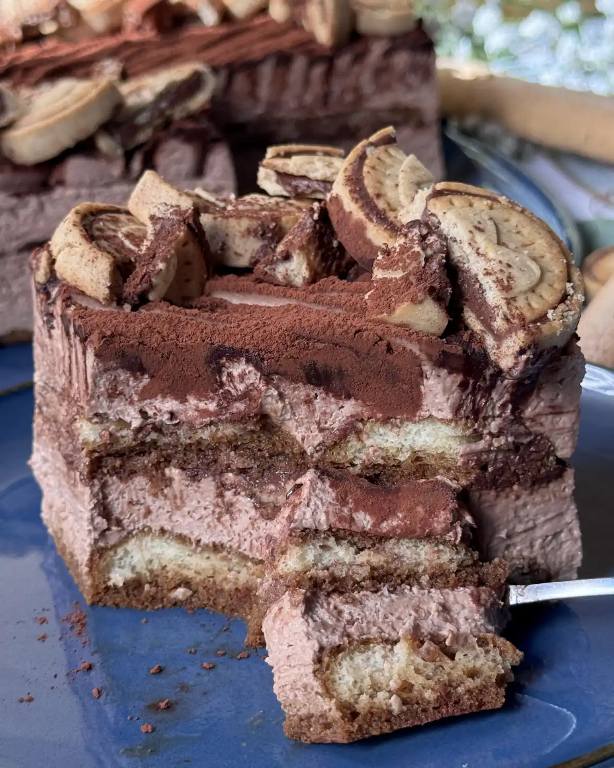 romisbakes recipe Nutella tiramisu-style cake