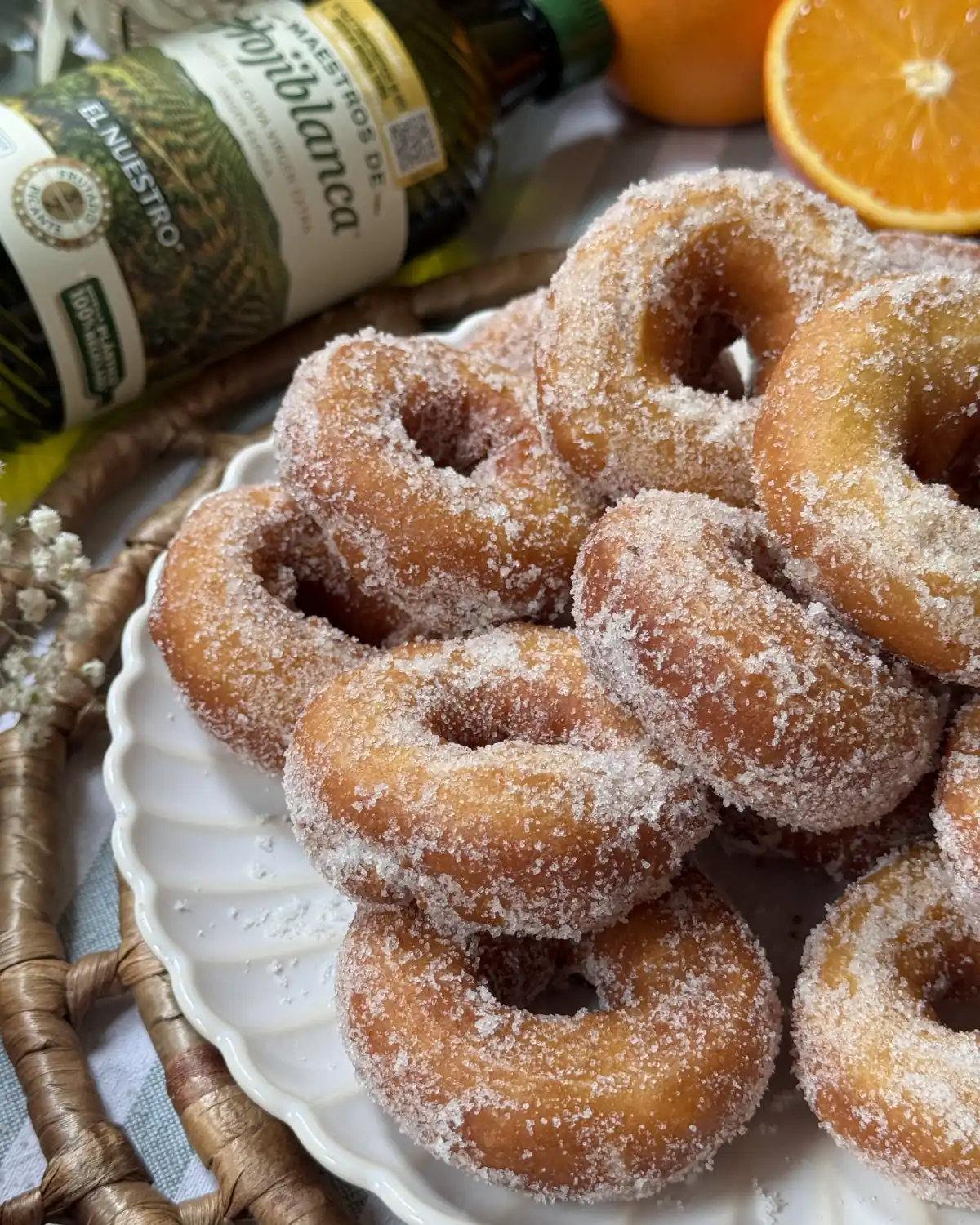 romisbakes recipe Orange doughnuts with EVOO