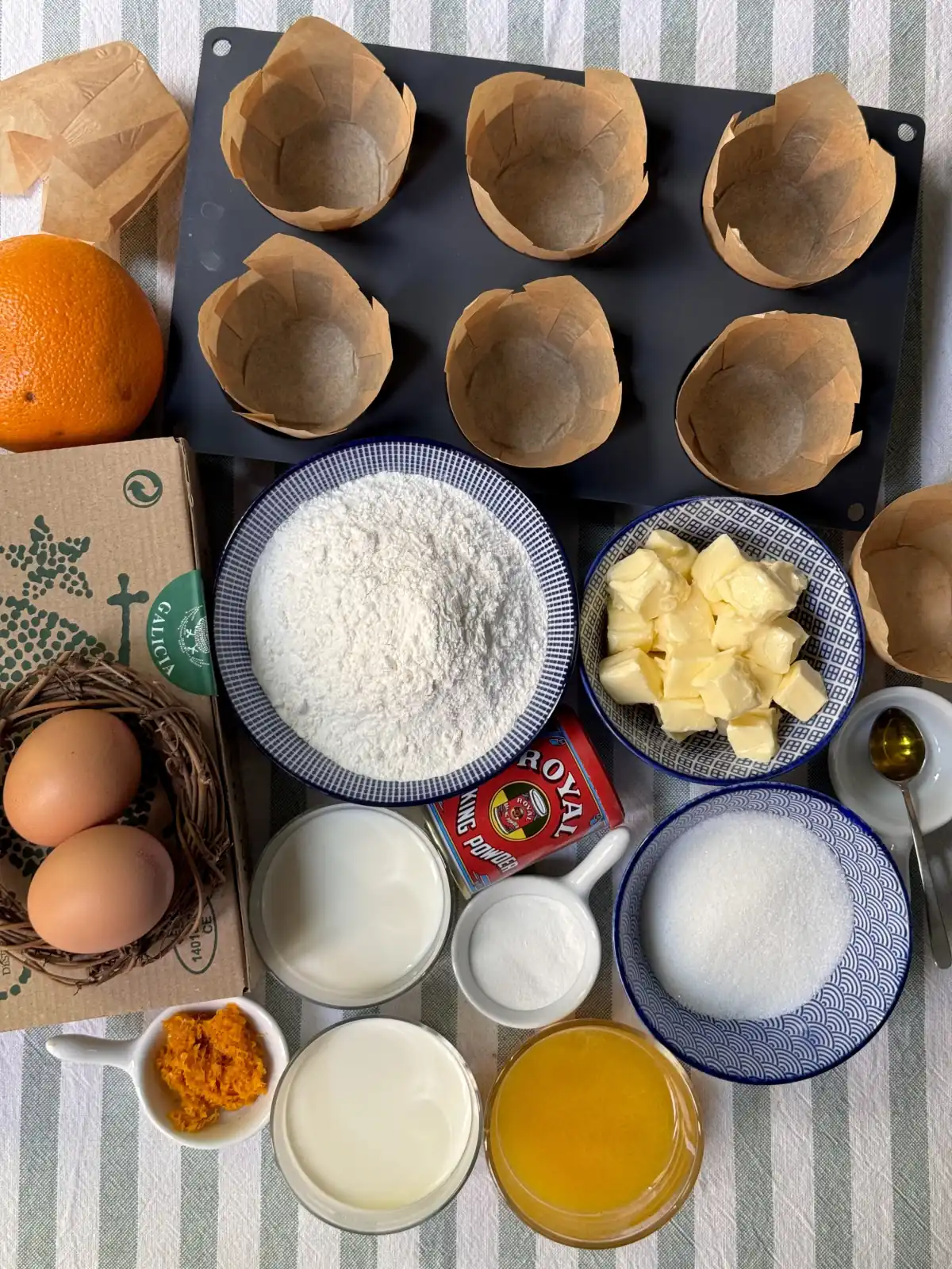 romisbakes receta Muffins de naranja con crumble