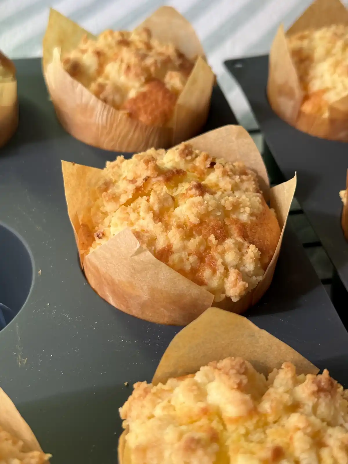 romisbakes receta Muffins de naranja con crumble