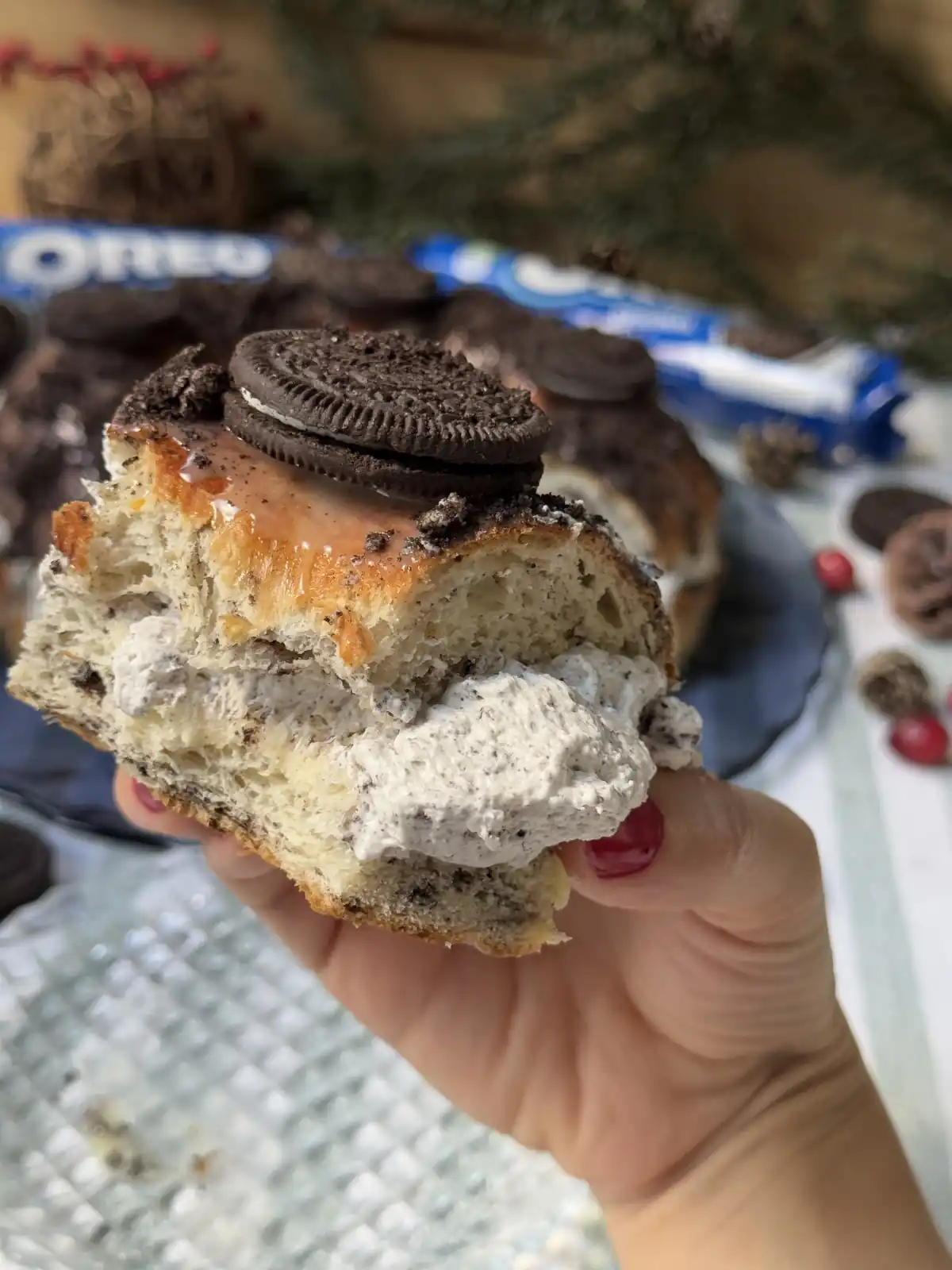 romisbakes recipe Oreo roscón de reyes