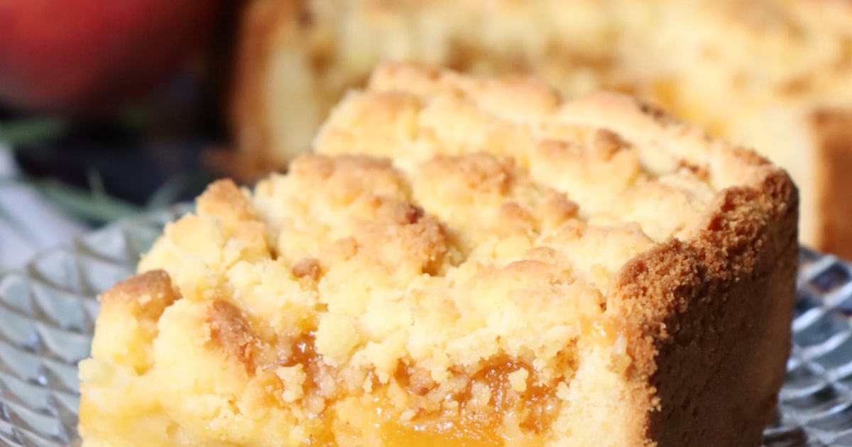 romisbakes recipe Red Peach Crumble