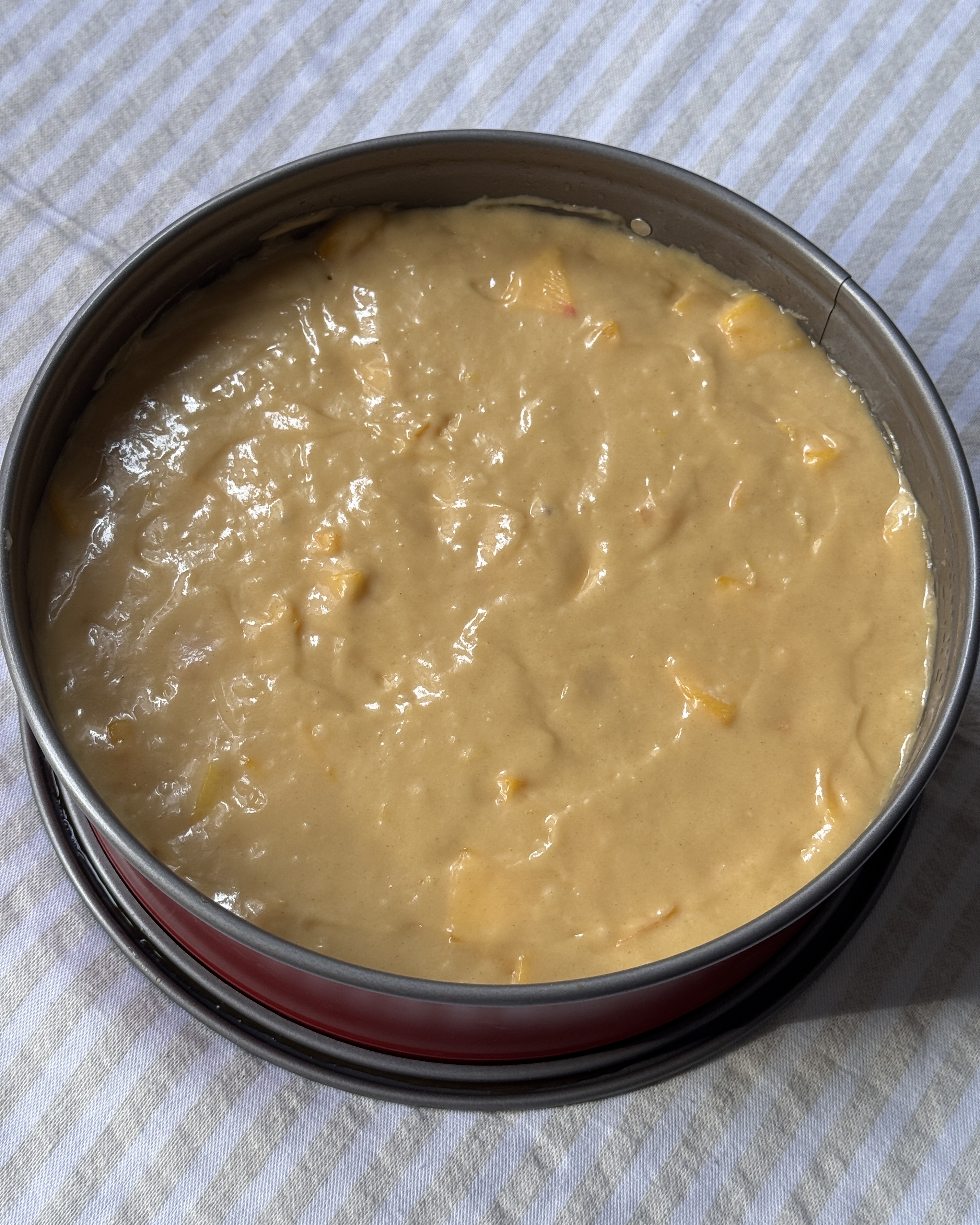 romisbakes receta Bizcocho invertido de melocotón con leche condensada