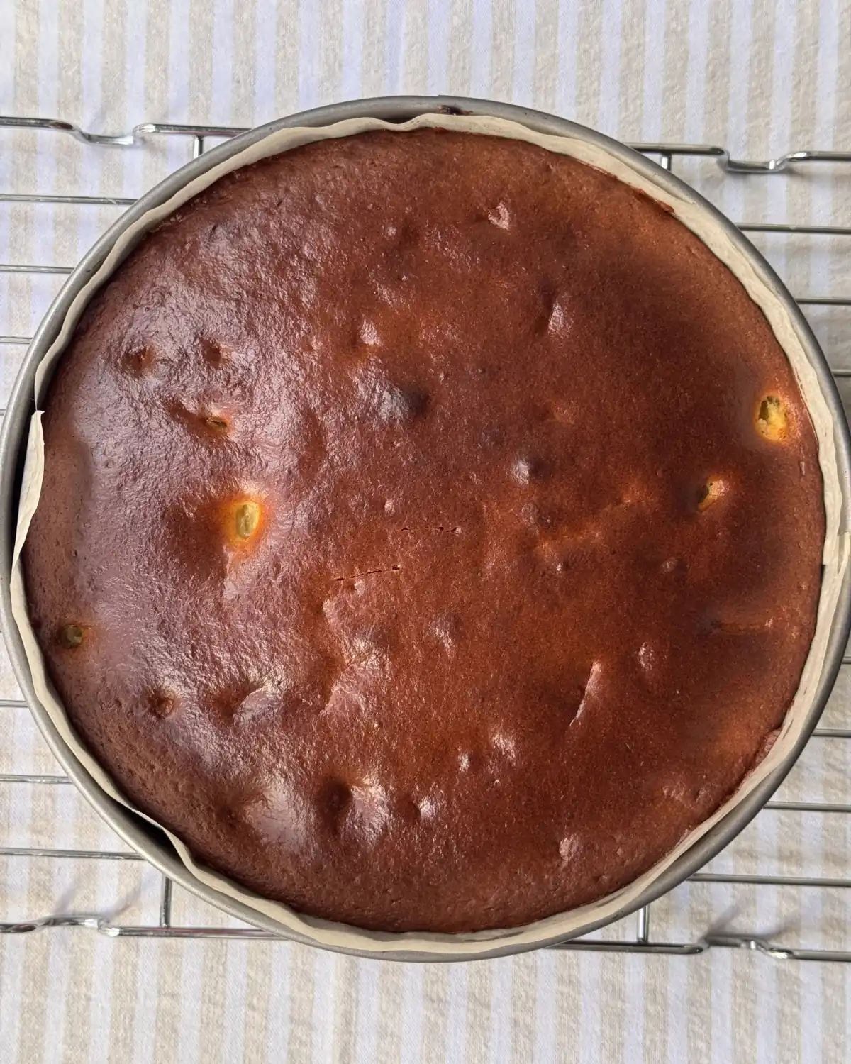 romisbakes recipe Peach Upside-Down Cake with Condensed Milk