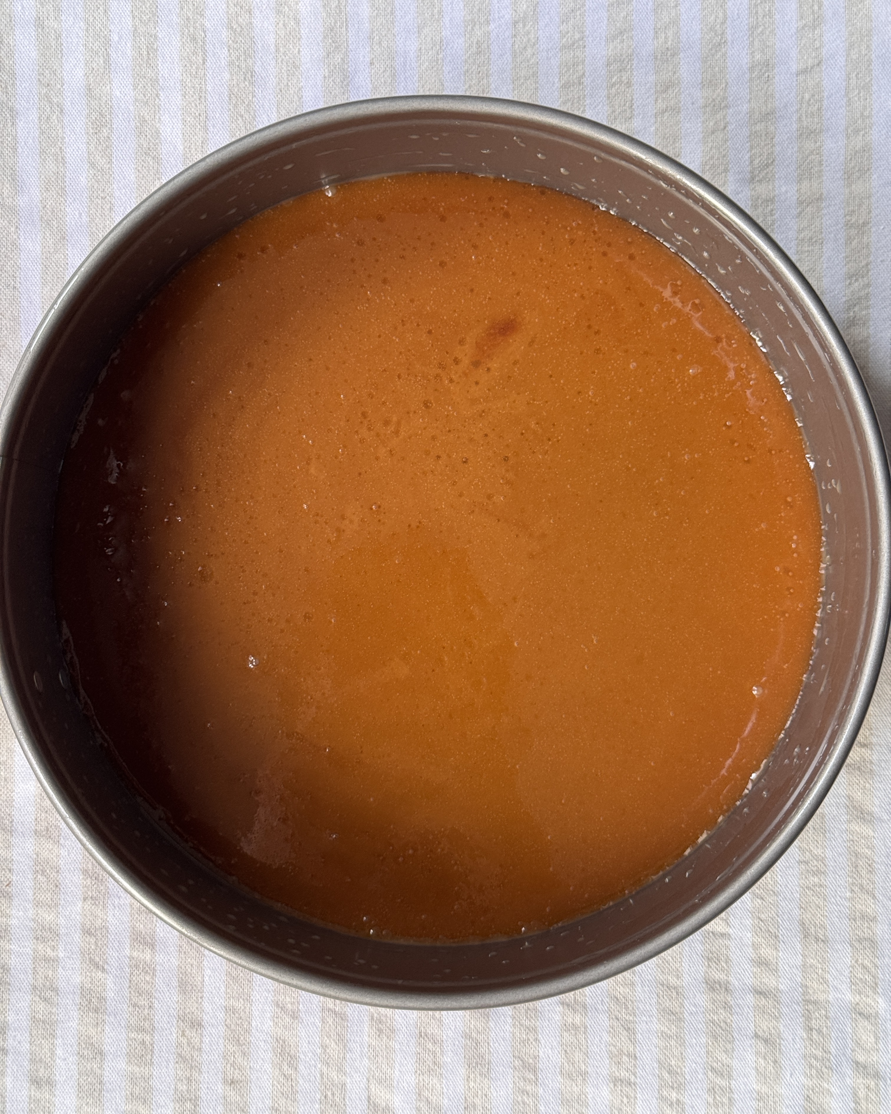 romisbakes receta Bizcocho invertido de melocotón con leche condensada