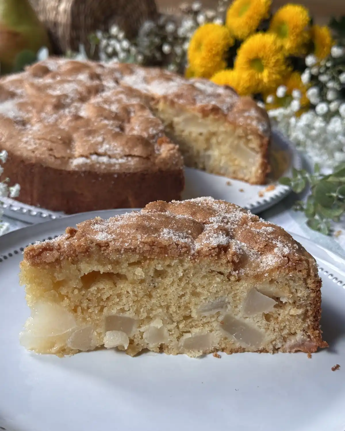 romisbakes recipe Fluffy pear cake