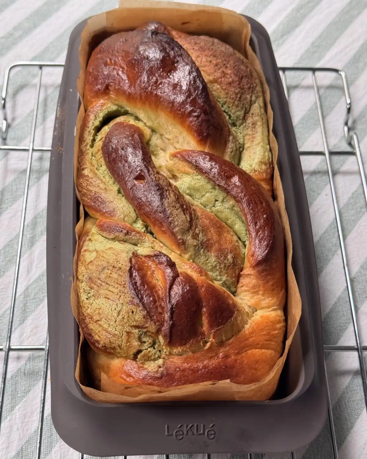 romisbakes receta Trenza de brioche con crema de pistacho