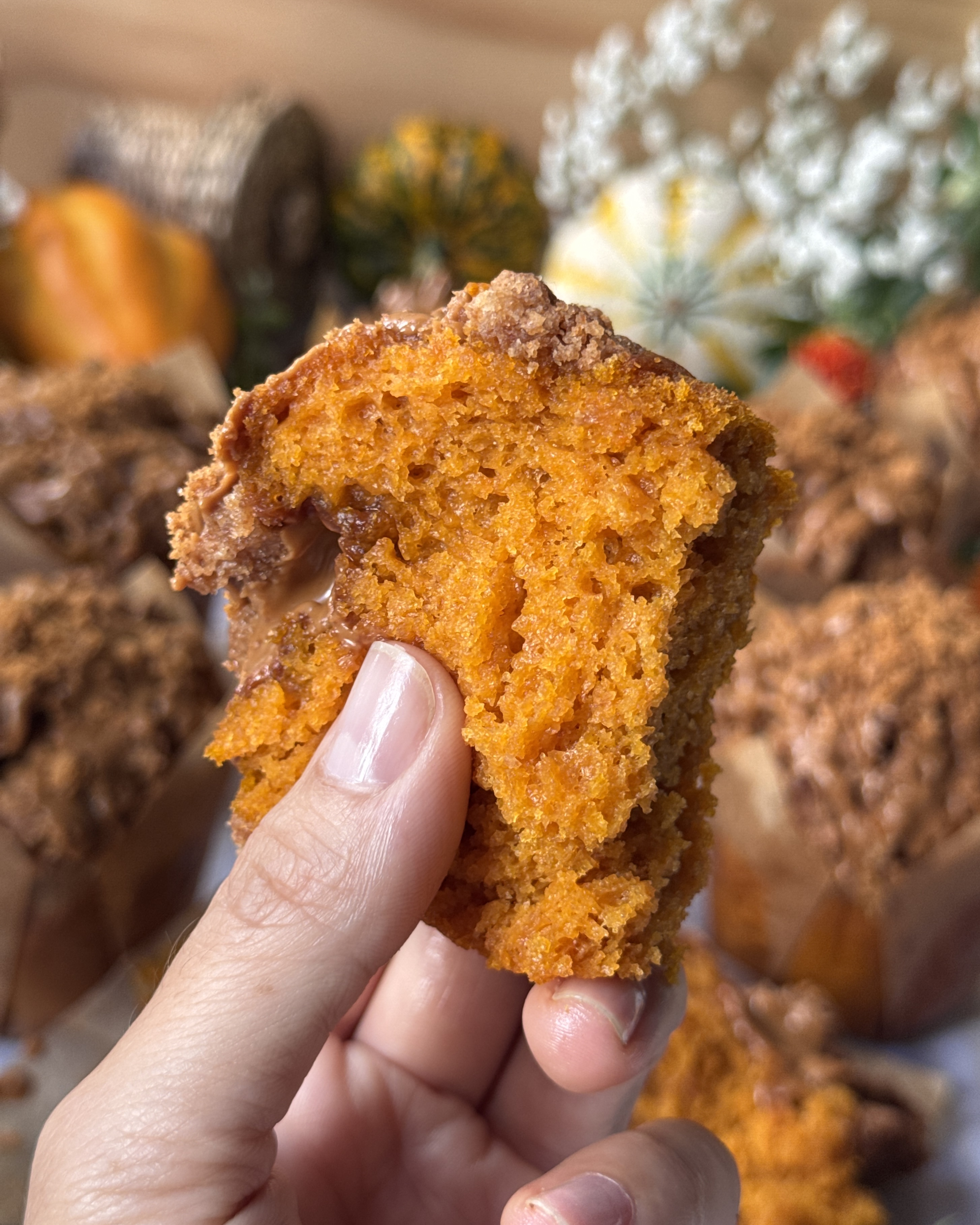 romisbakes recipe Pumpkin and lotus muffins