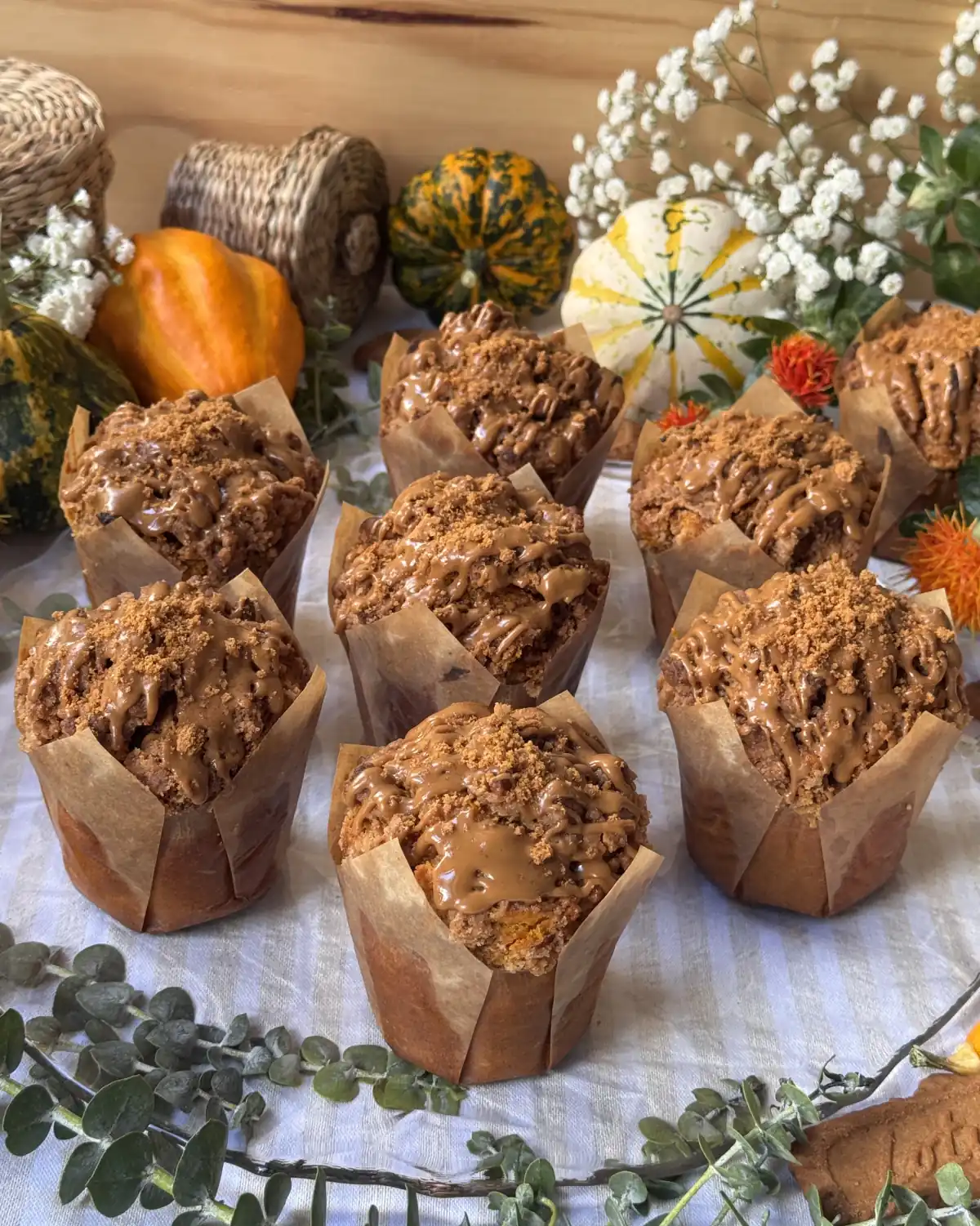 romisbakes recipe Pumpkin and Lotus muffins