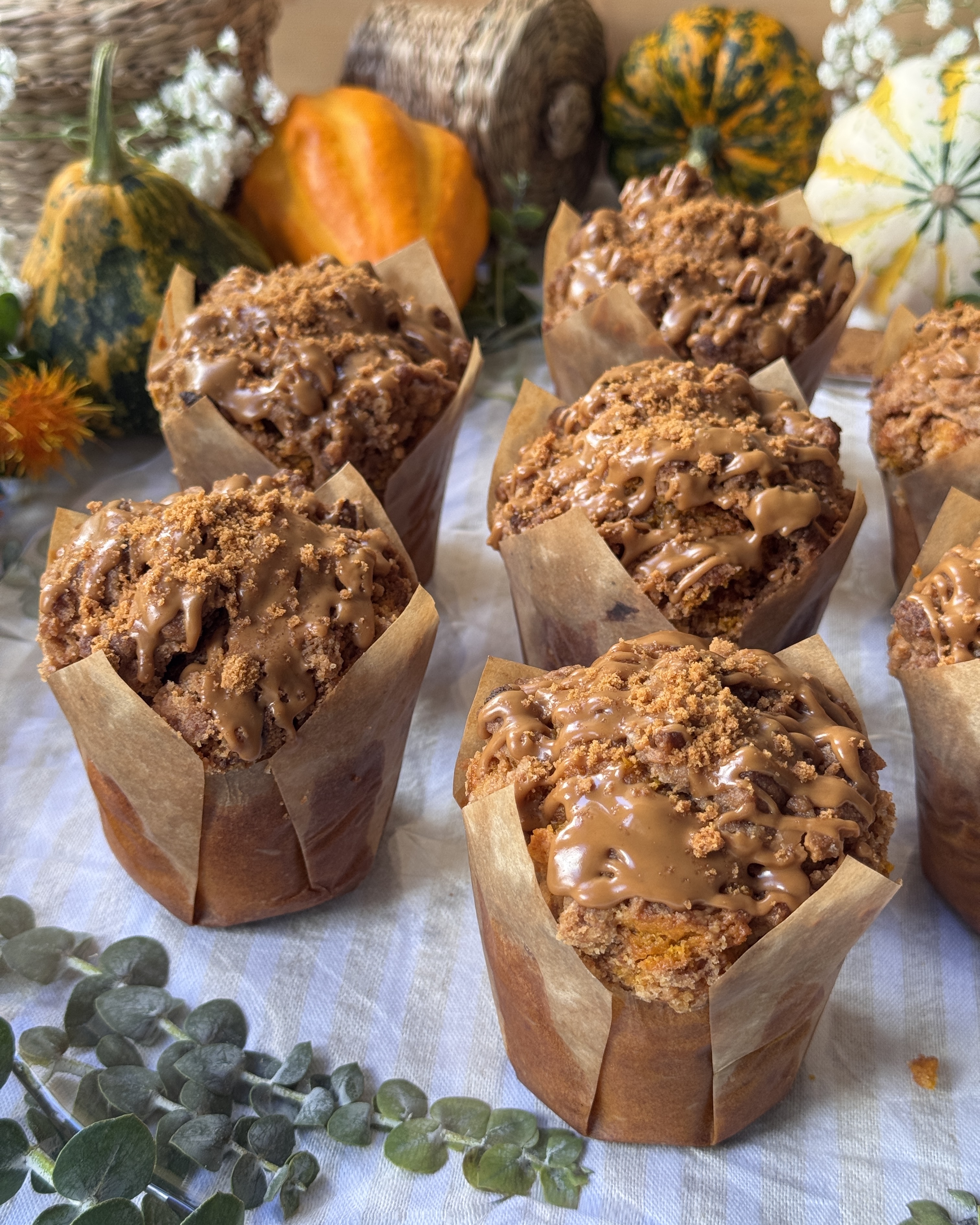 romisbakes recipe Pumpkin and lotus muffins