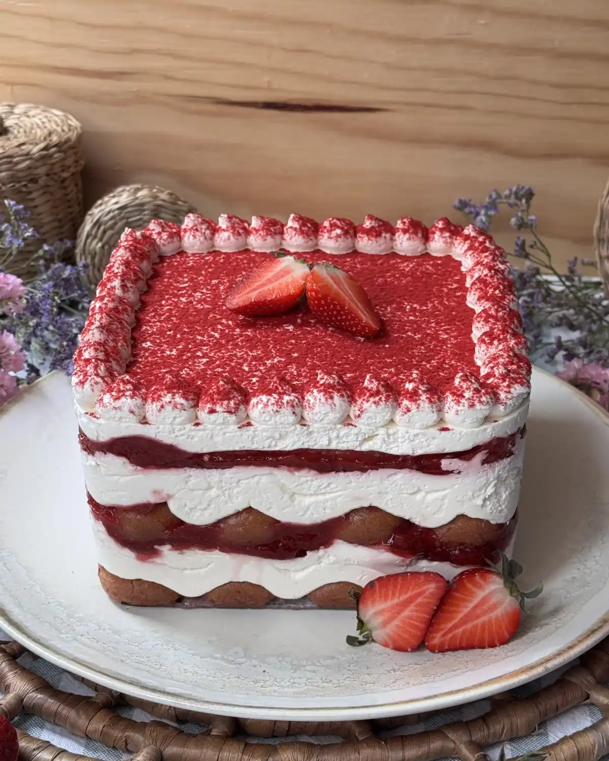 romisbakes receta Tiramisú de fresa