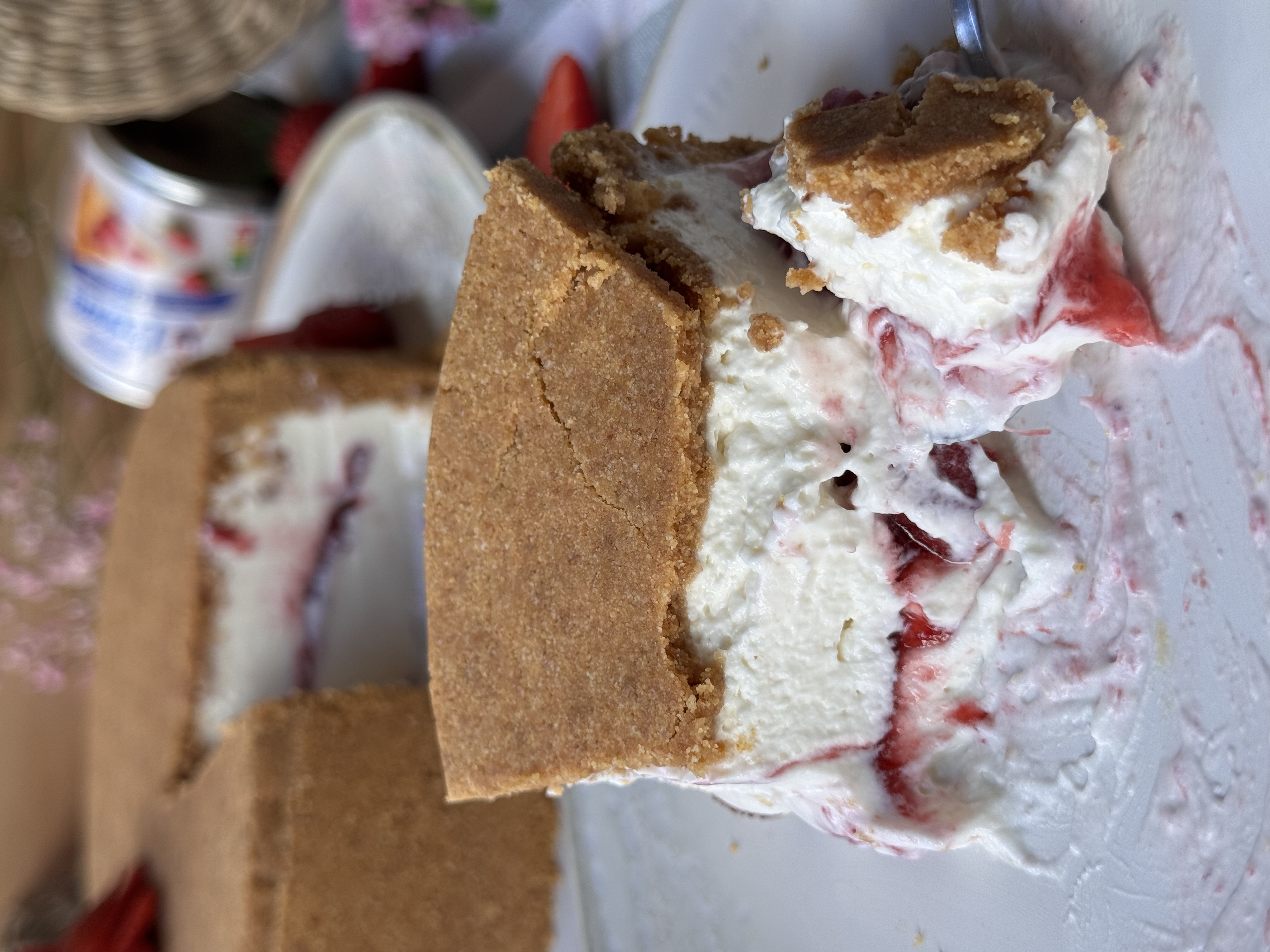 romisbakes recipe Upside down cheesecake
