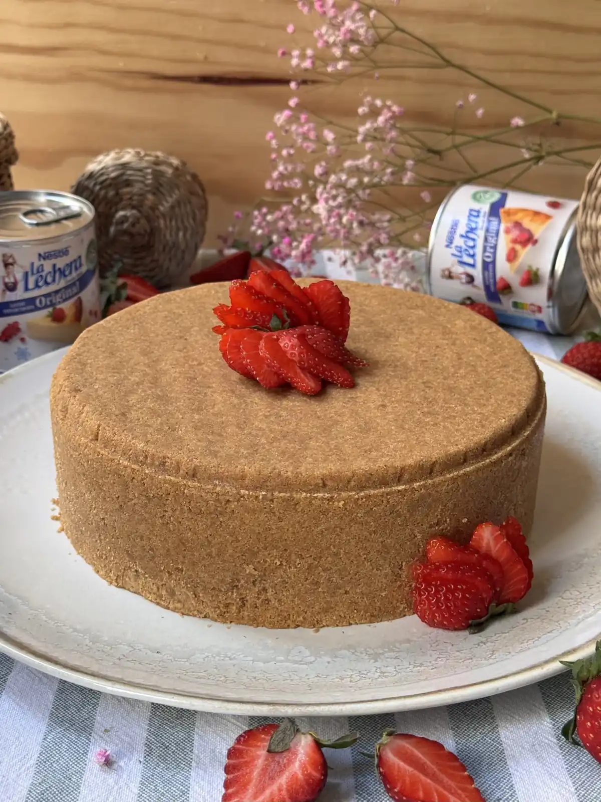 romisbakes recipe Upside down cheesecake
