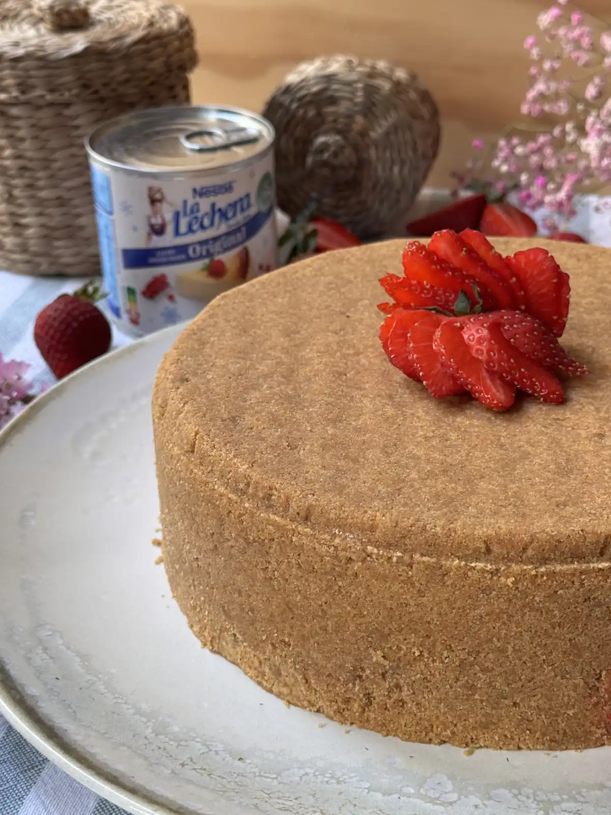 romisbakes recipe Upside down cheesecake