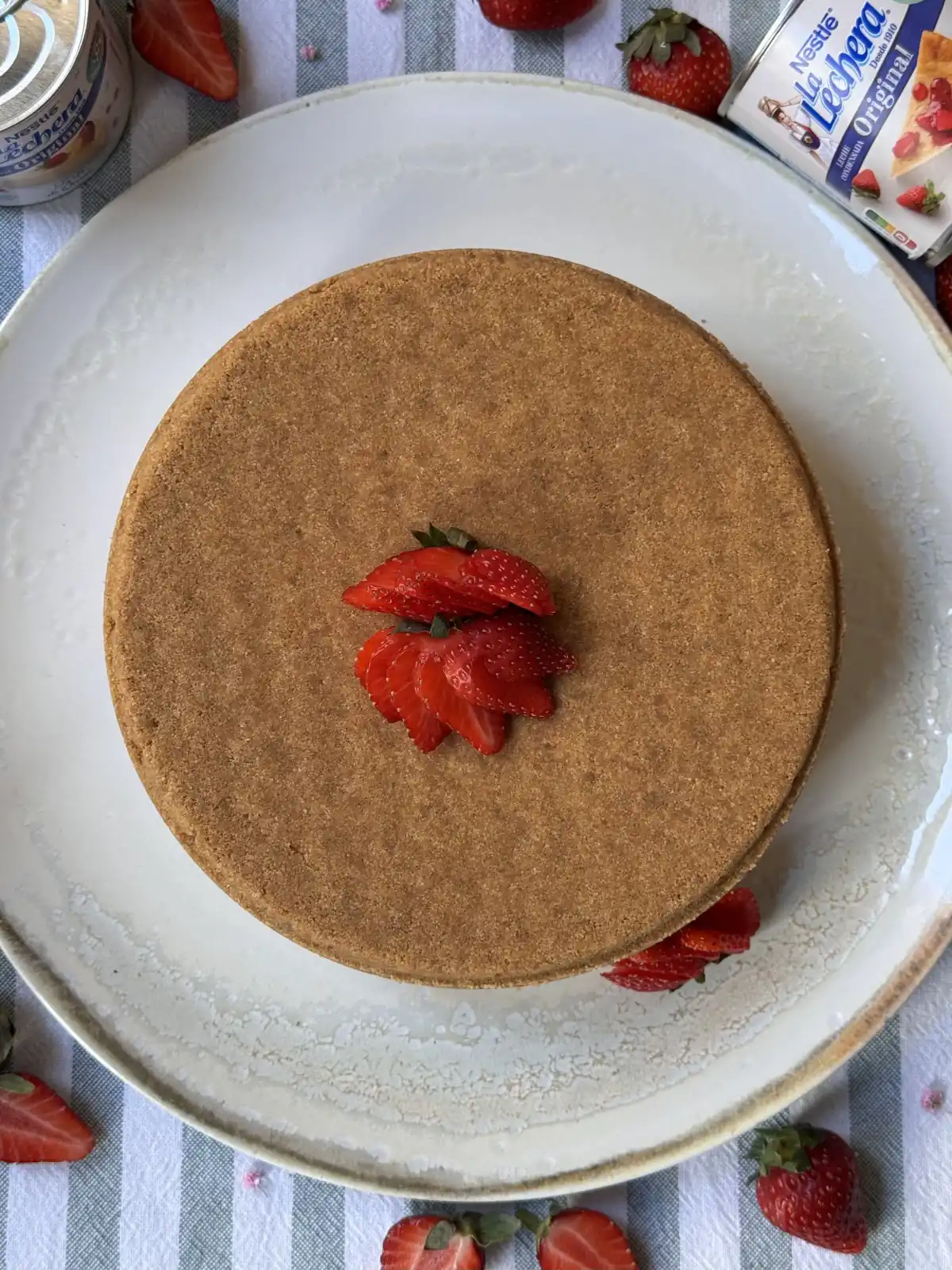 romisbakes recipe Upside down cheesecake