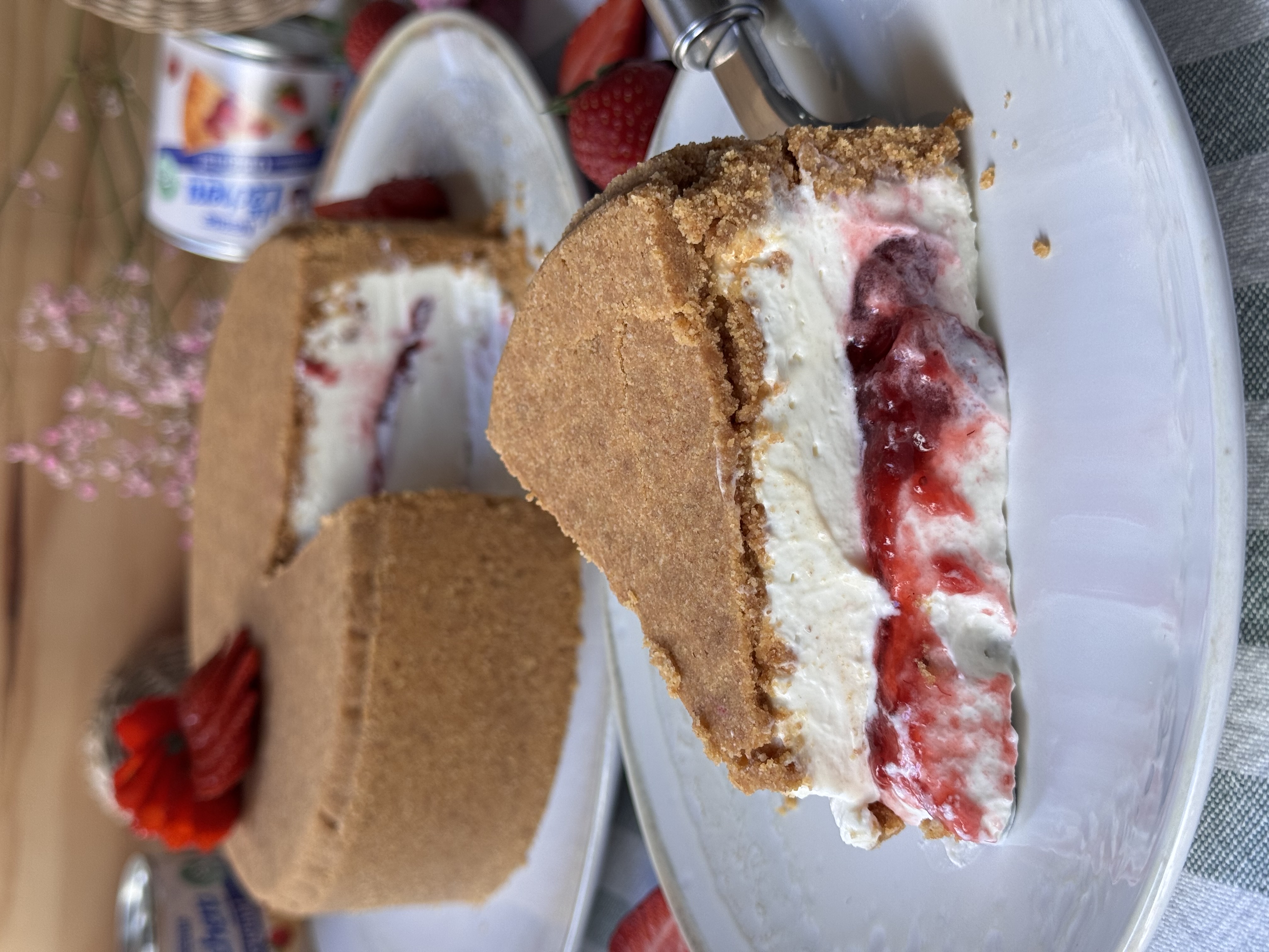 romisbakes recipe Upside down cheesecake