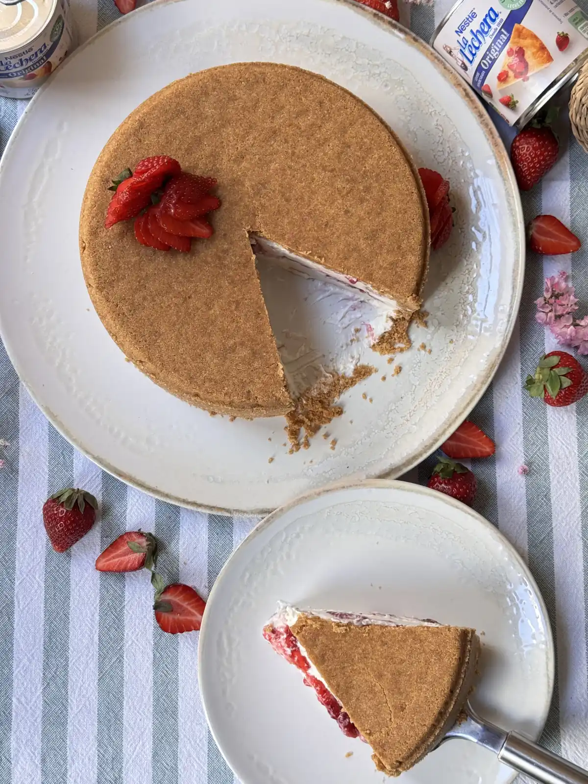 romisbakes recipe Upside down cheesecake