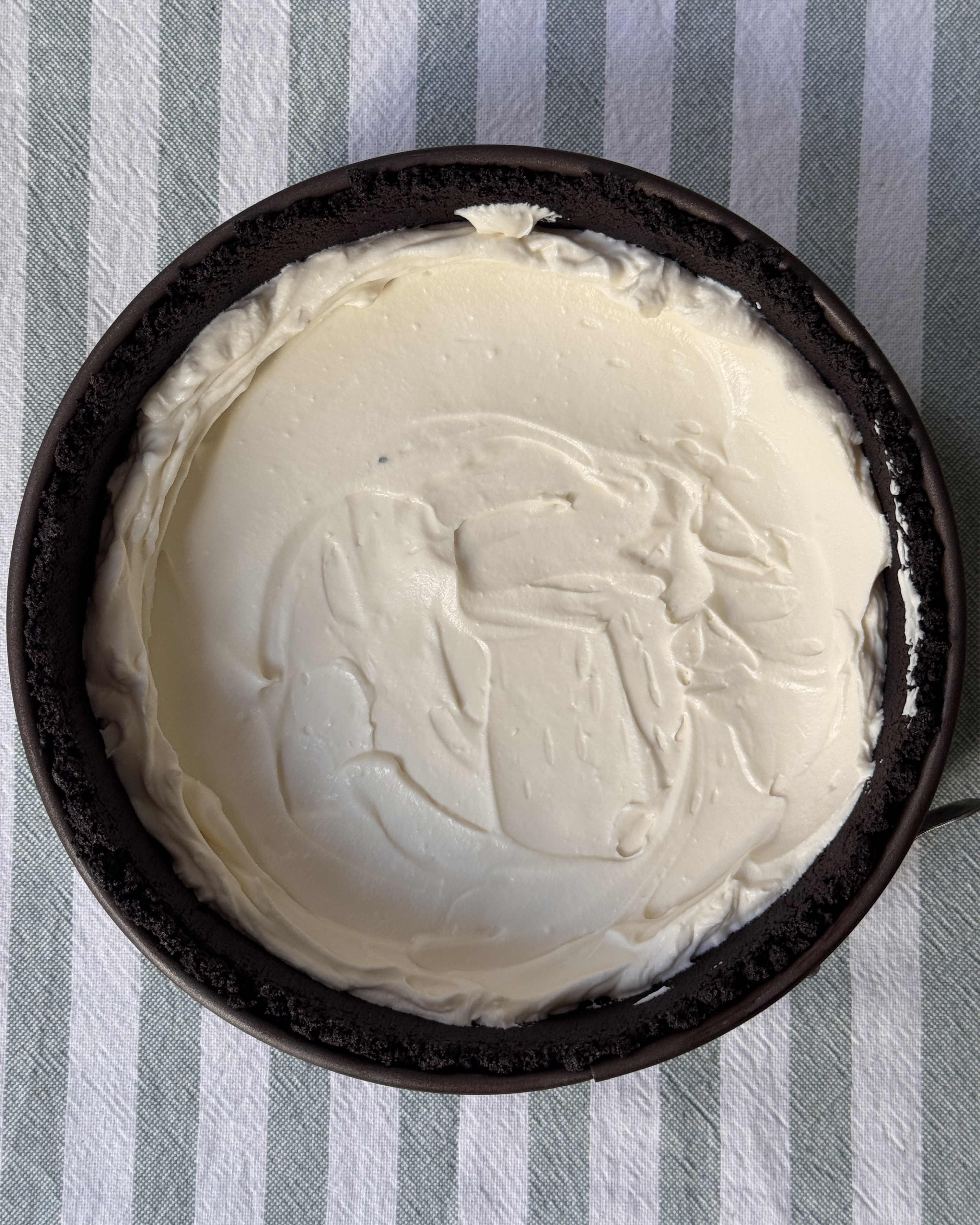 romisbakes recipe Upside down oreo cheesecake