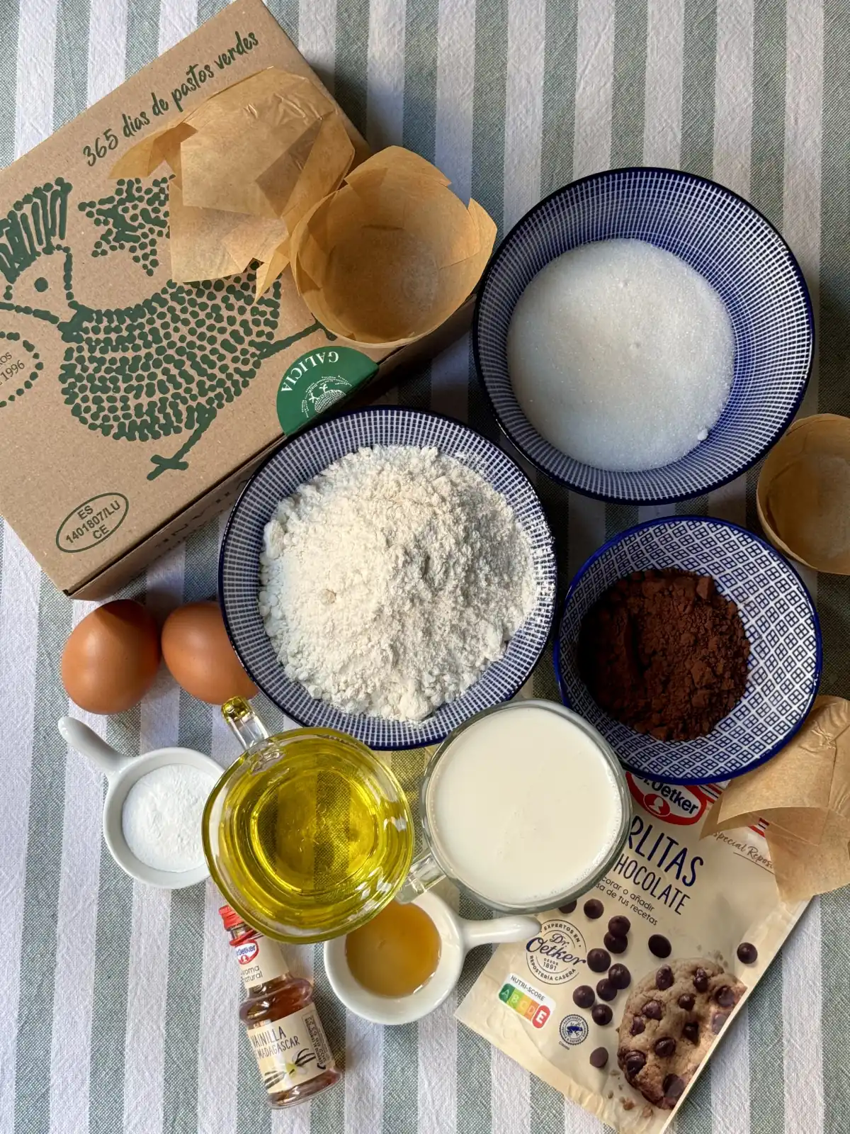 romisbakes receta Muffins de vainilla y chocolate