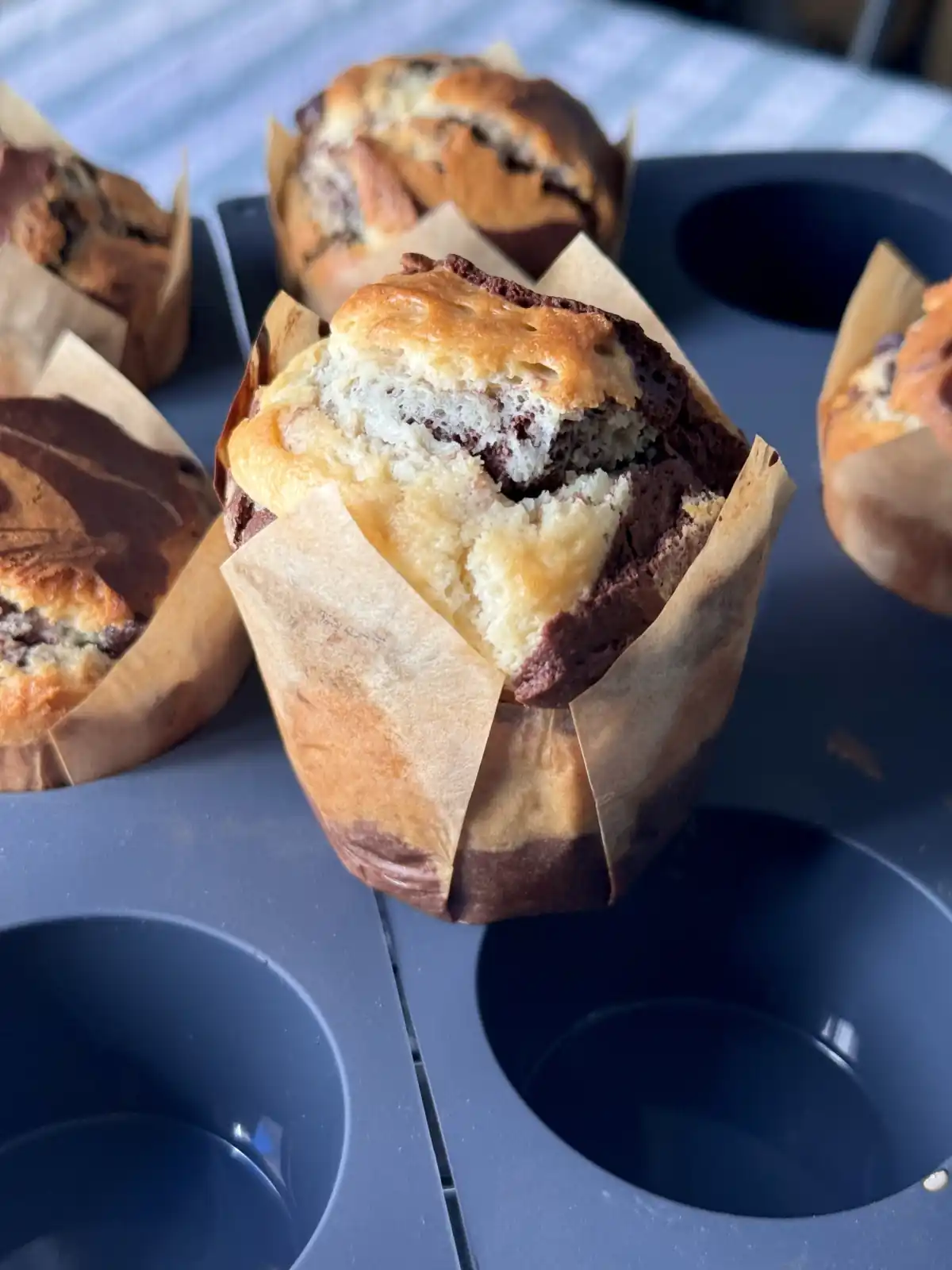 romisbakes receta Muffins de vainilla y chocolate