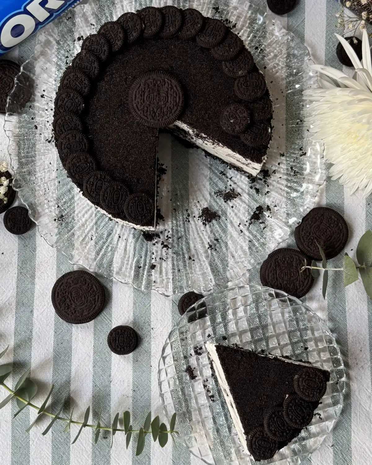 romisbakes recipe Vegan no-bake Oreo cheesecake 🌿