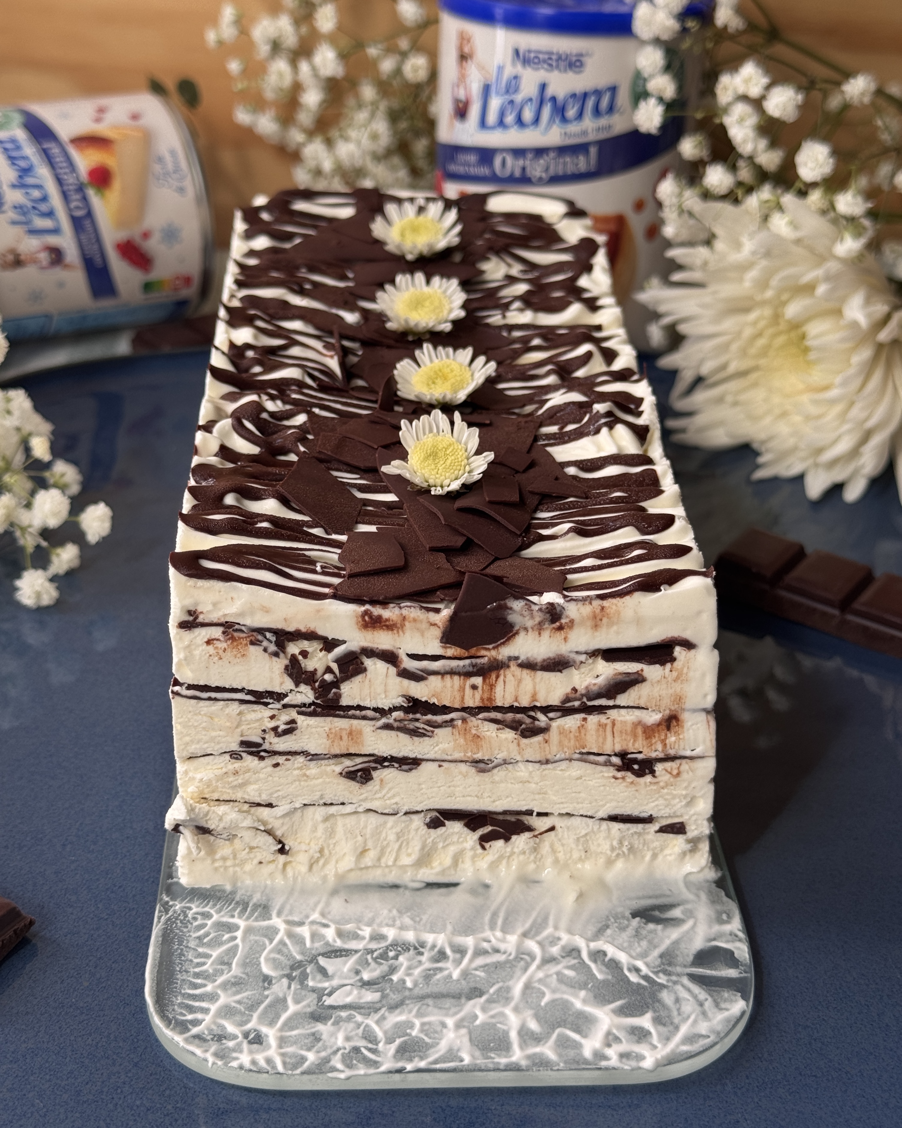 romisbakes receta Tarta helada de nata, leche condensada y chocolate (Viennetta o Comtessa)