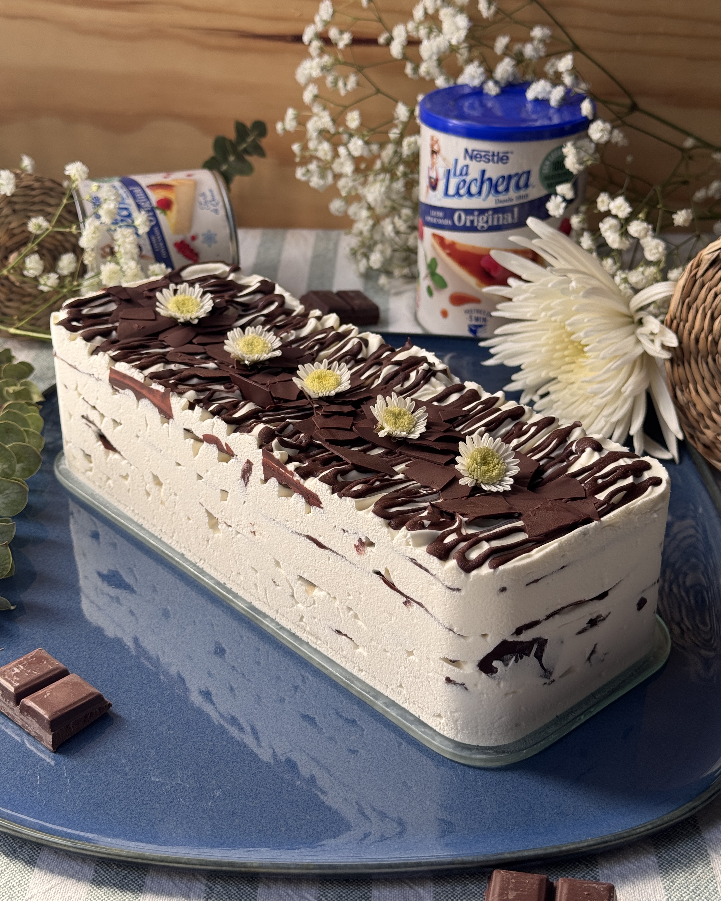 romisbakes receta Tarta helada de nata, leche condensada y chocolate (Viennetta o Comtessa)
