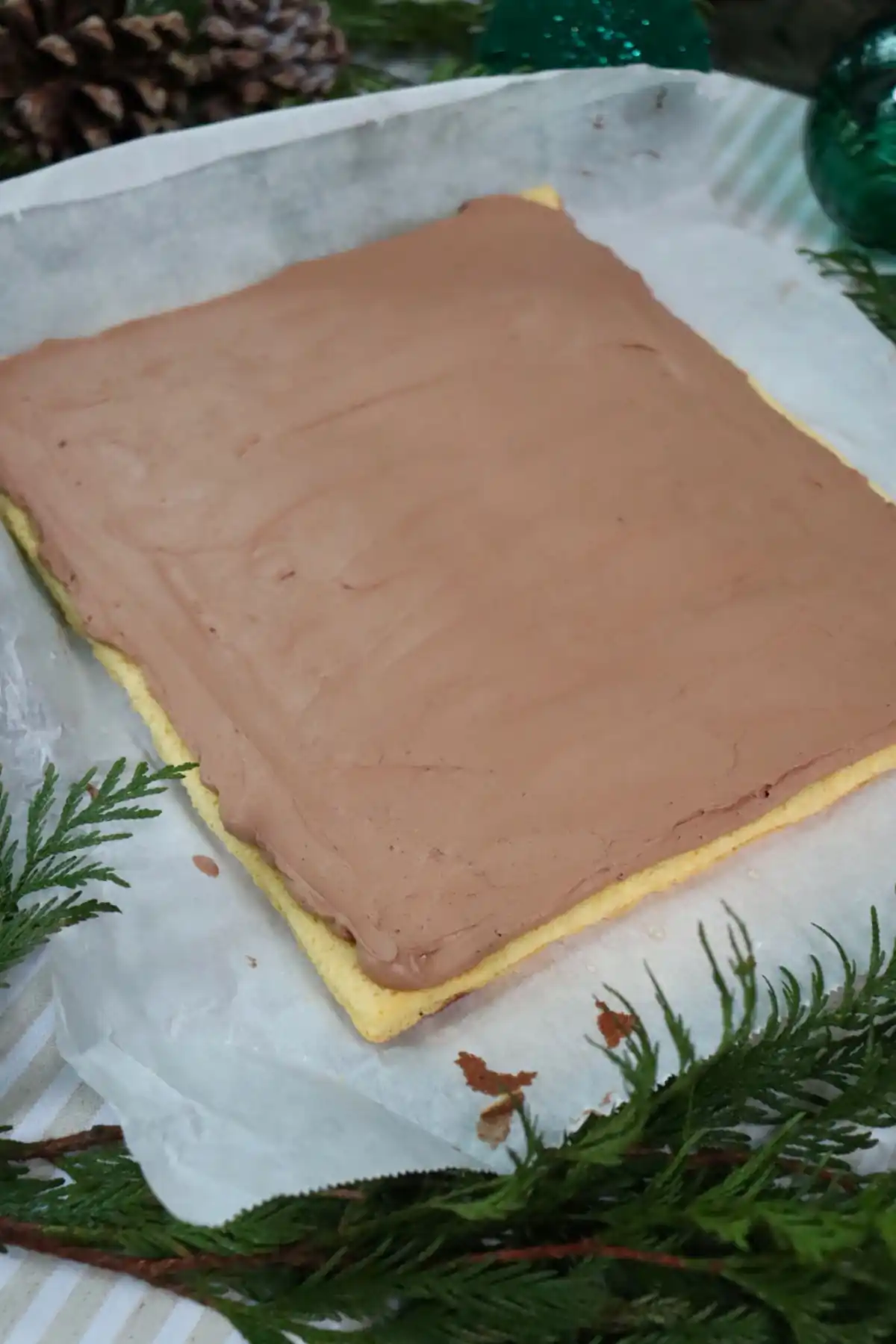 romisbakes recipe Yule log cake