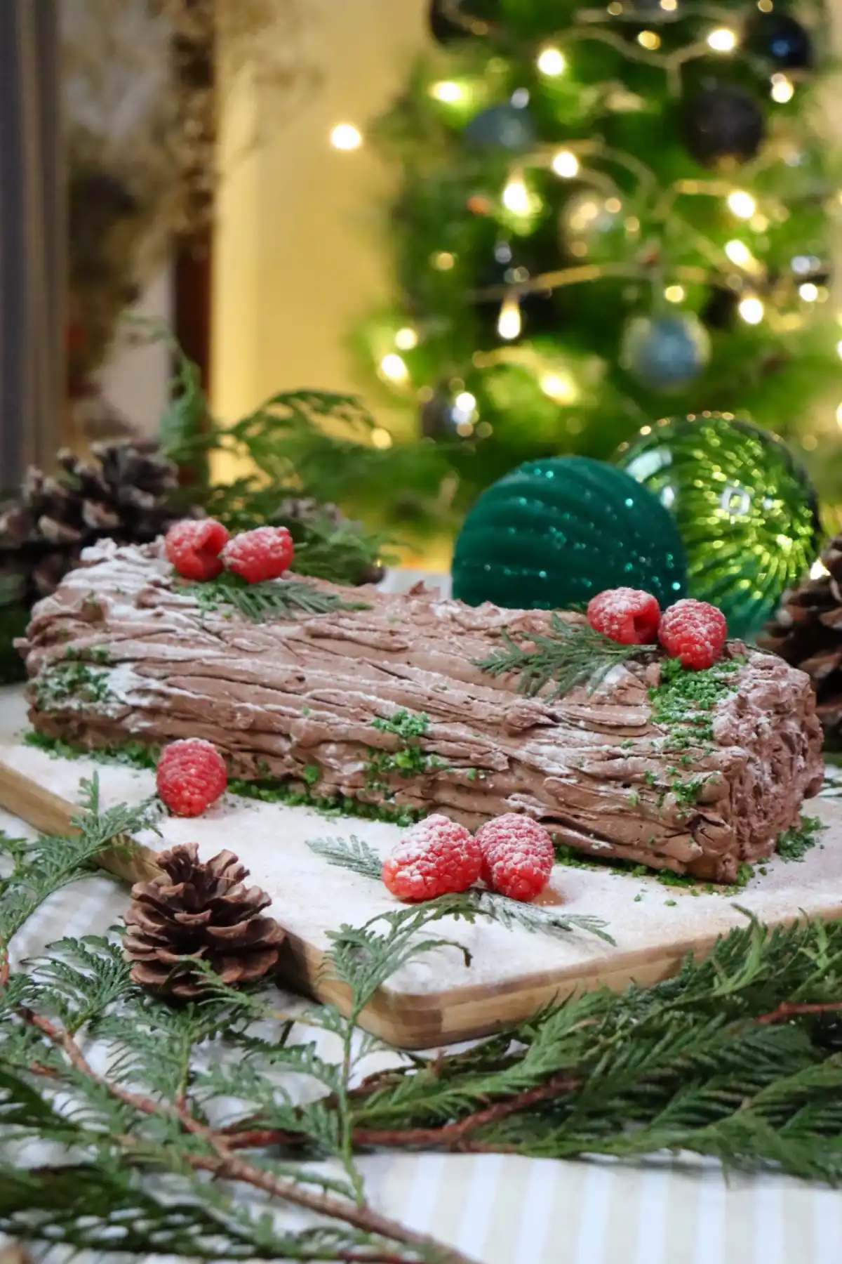 romisbakes recipe Yule log cake